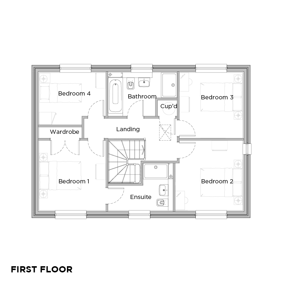 Upbury Grange Oak floorplans first floor