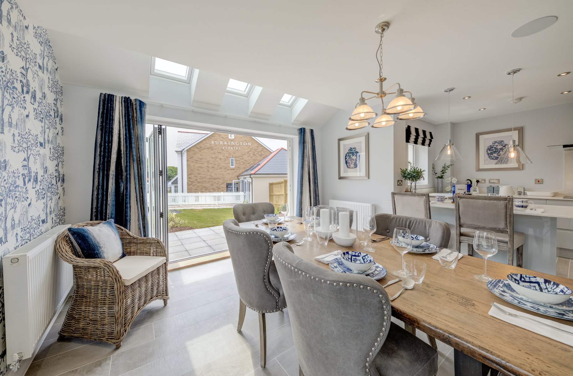 The Chaddlewood show home dining area