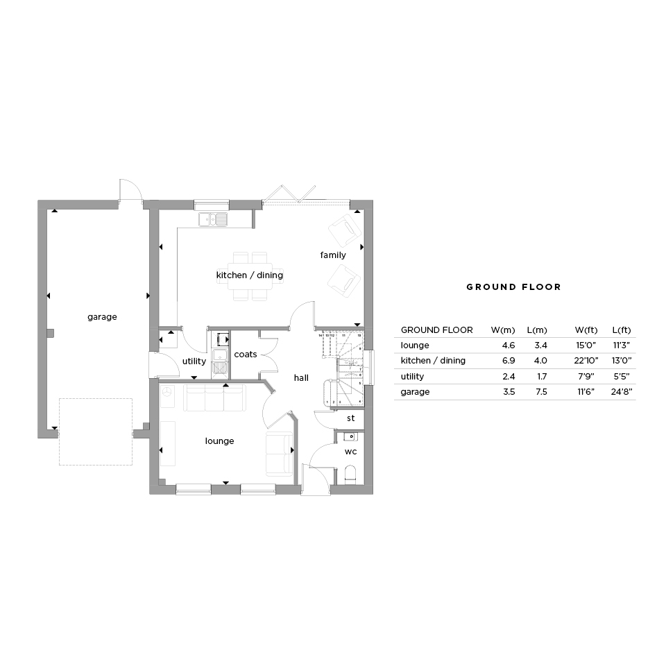 02784 01 Binfield plans The Stafford GF