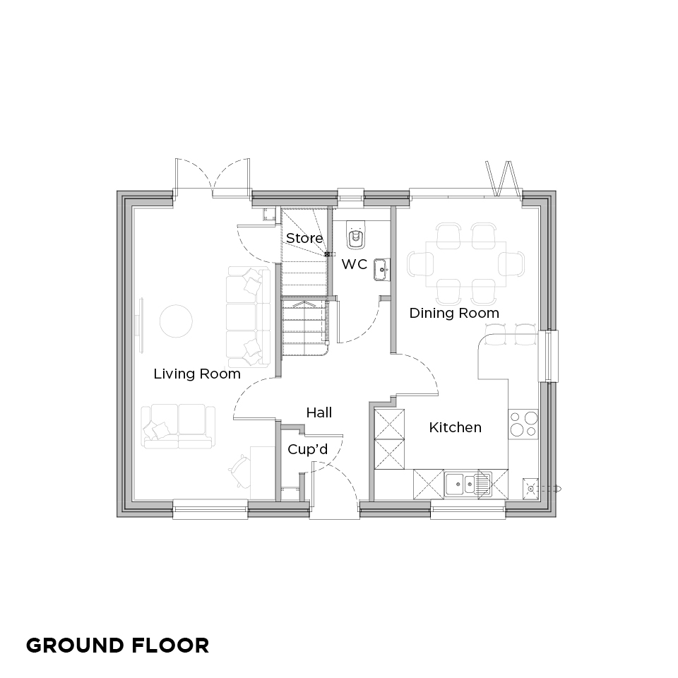 Upbury Grange Millord floorplans ground floor