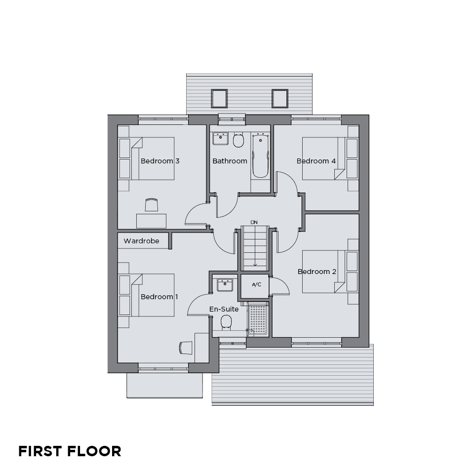 The Quarters Roborough floorplans first floor