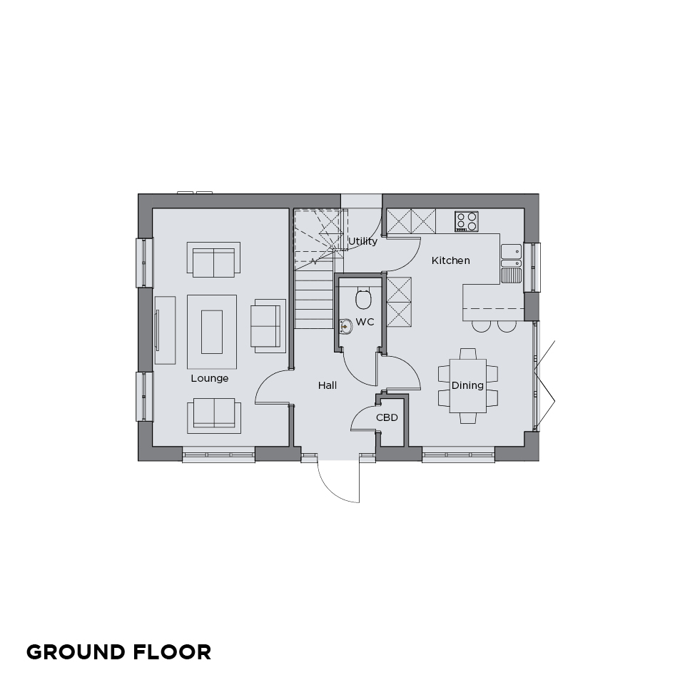 The Quarters Tamar floorplans Ground floor