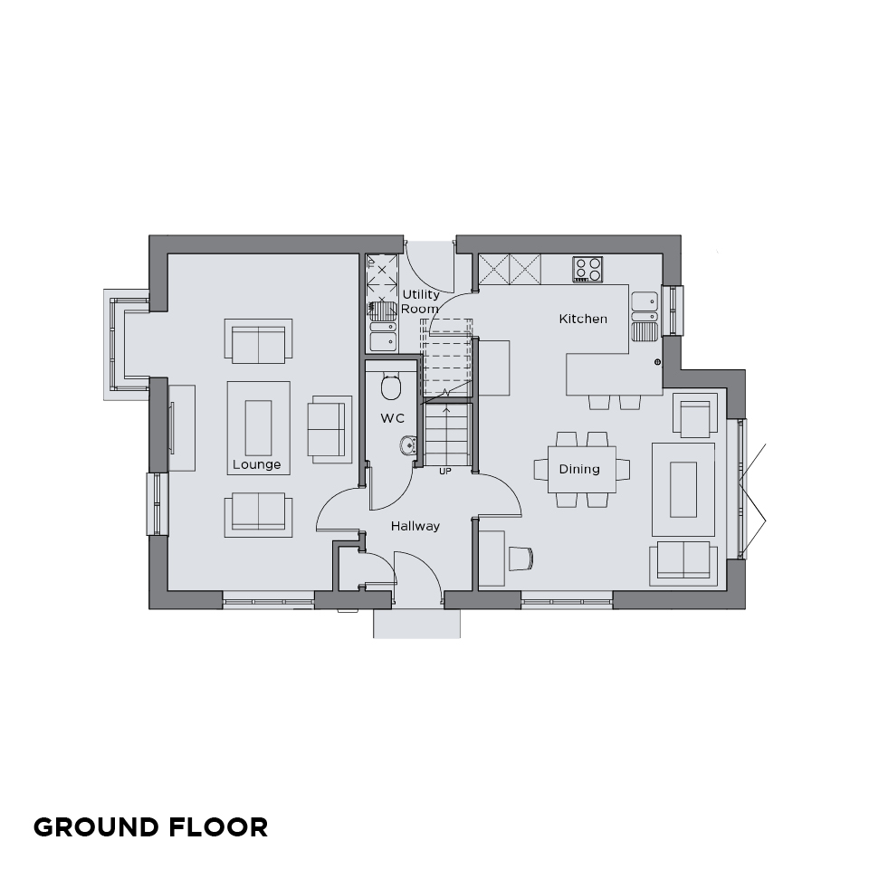 The Quarters Chaddlewood V2 floorplans Ground floor