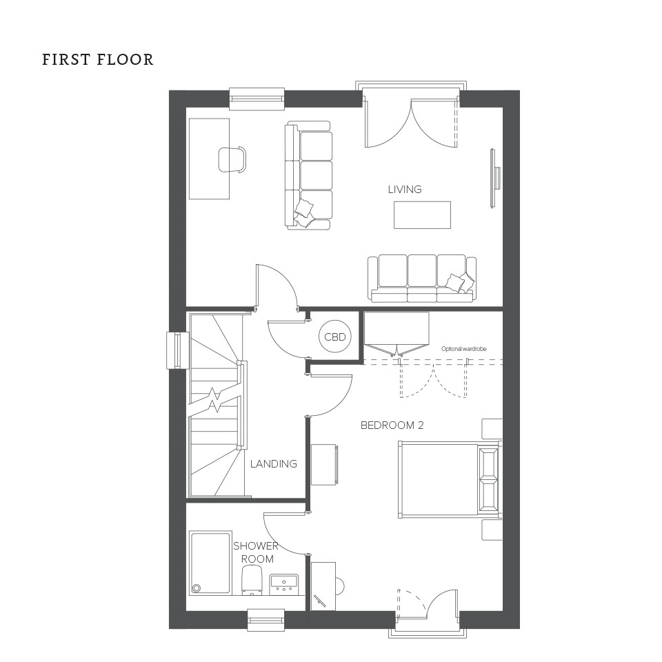 The Barn Type F floor plan 1 v2