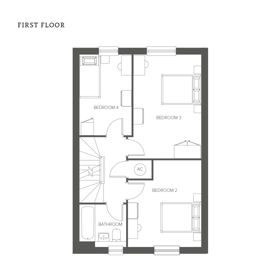 The Mews type J floor plan 1