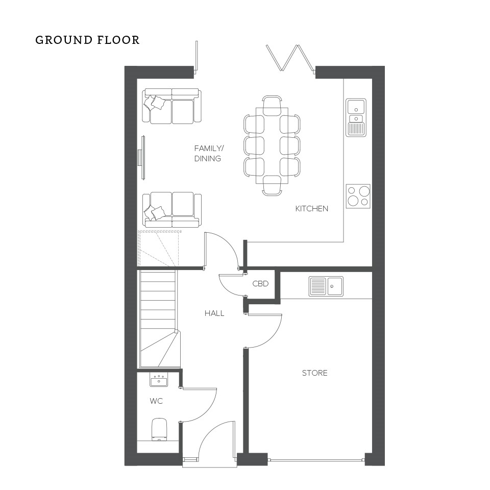 The barn type F floor plan 2 v3