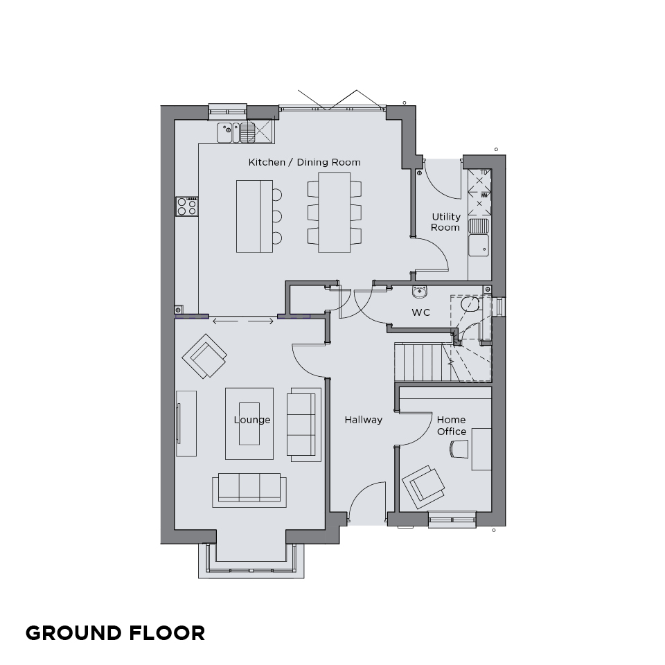 The Quarters Boringdon floorplans Ground floorjpg