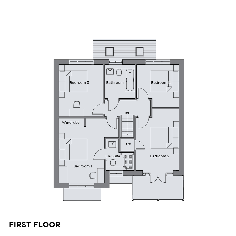 The Quarters Roborough Balcony floorplans First floor