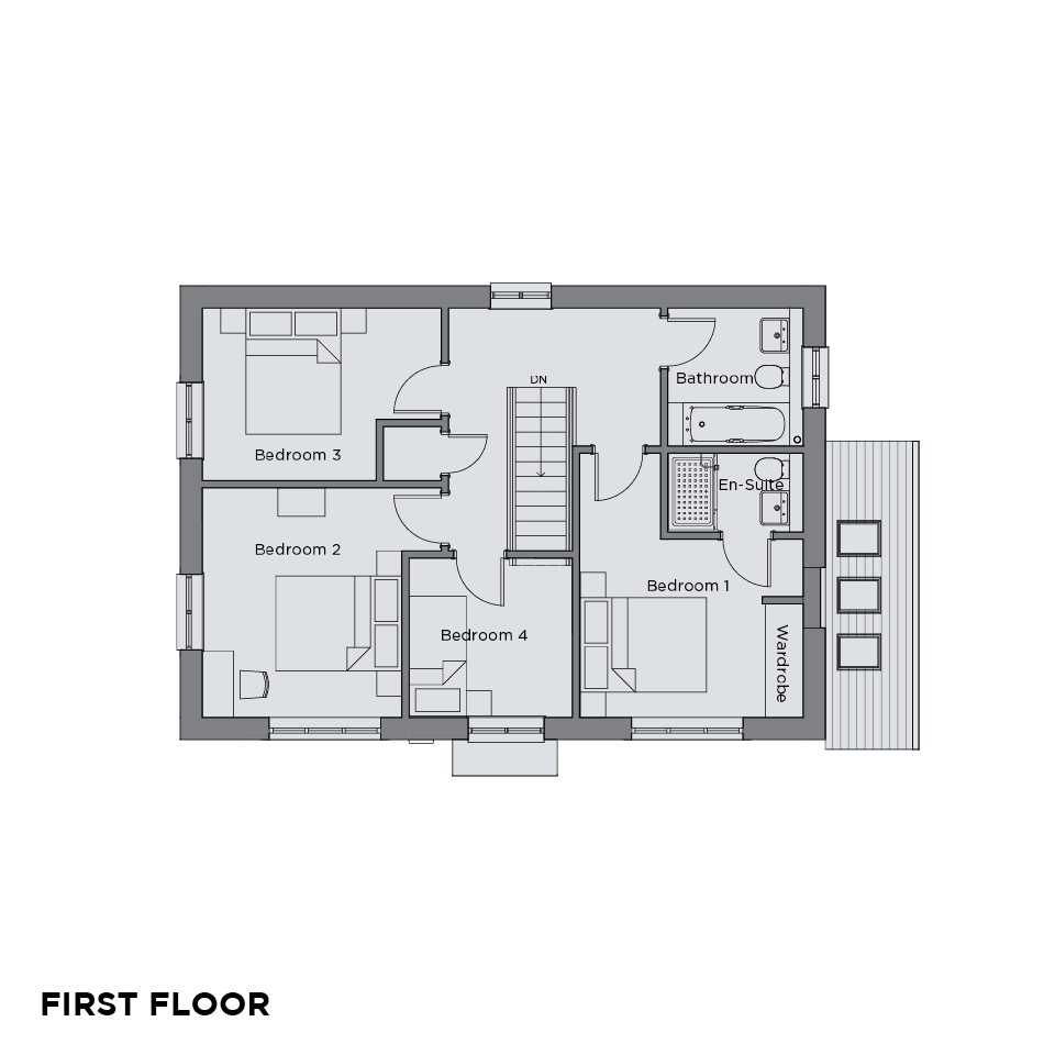 The Quarters Chaddlewood floorplans First floor