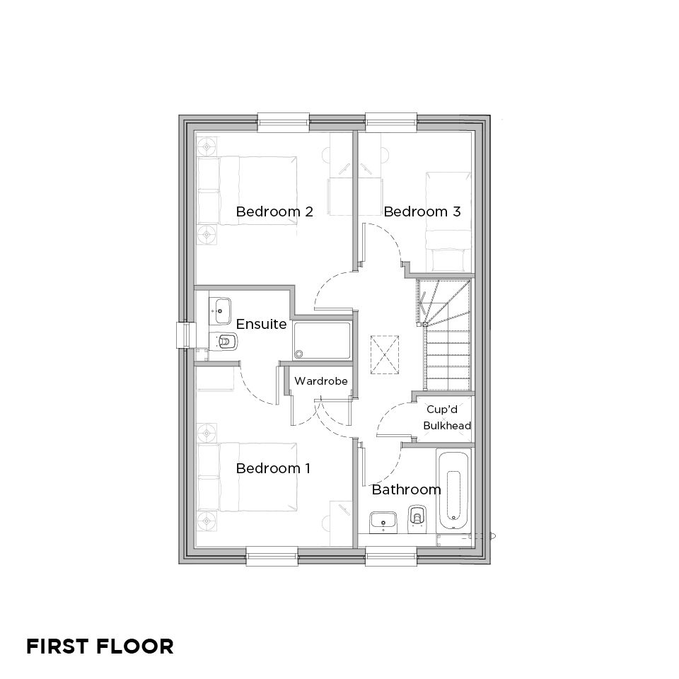 Upbury Grange Milestone floorplans first floor