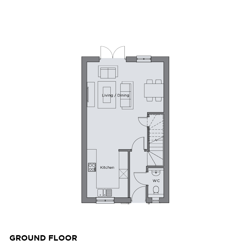 The Quarters Woolwell floorplans Ground floor