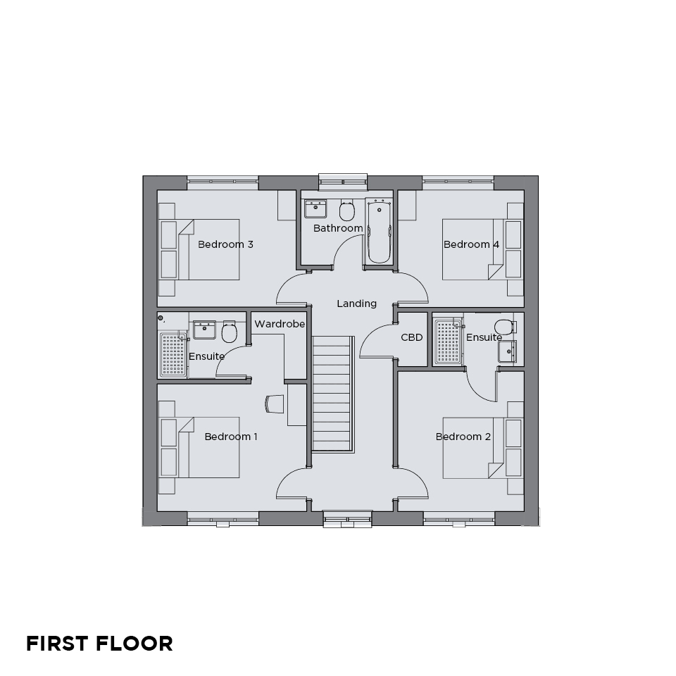 The Quarters Elburton floorplans First floor