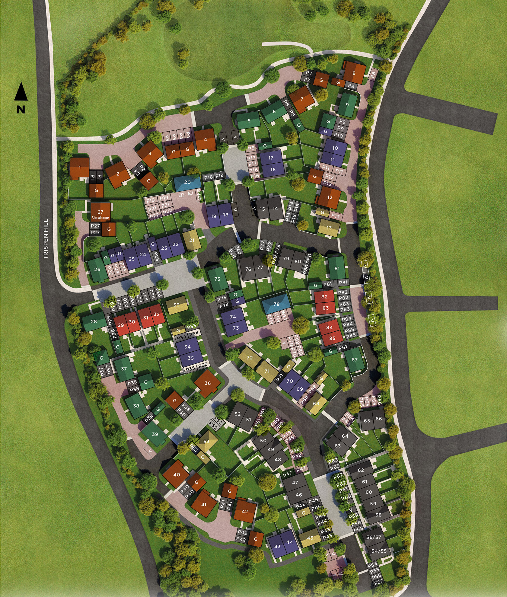 Trispen Meadows site plan